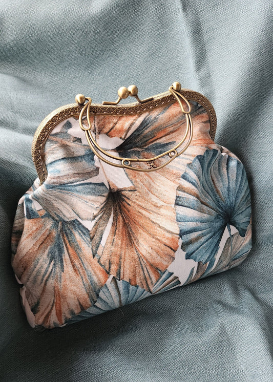 Borsa Artigianale stile Retrò in Cotone con Stampa Botanica