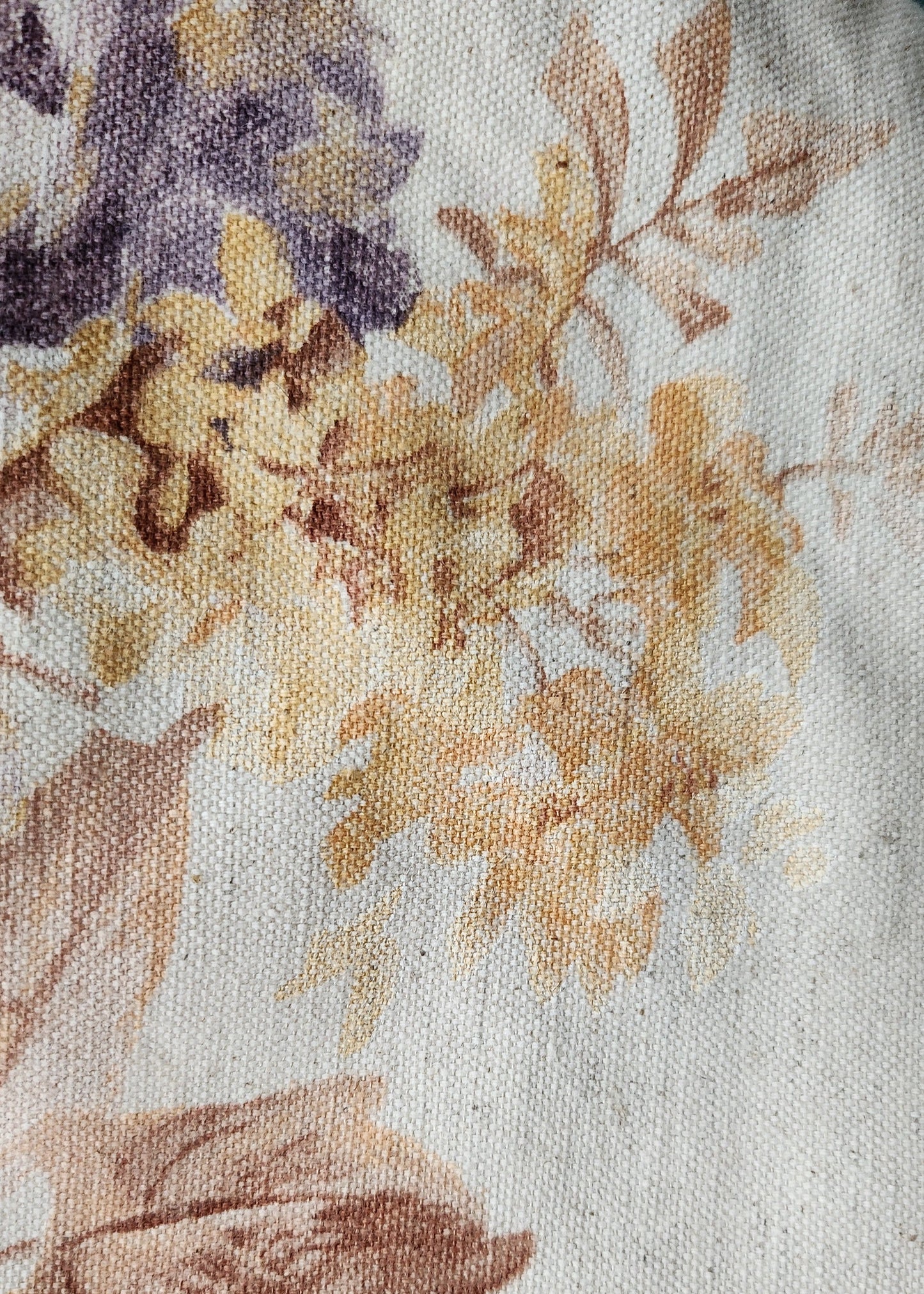 Borsa Artigianale fiori beige