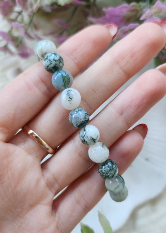 Bracciale a molla in Agata arborizzata