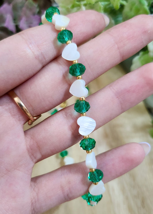 Collana girocollo cristalli swarovski e madreperla