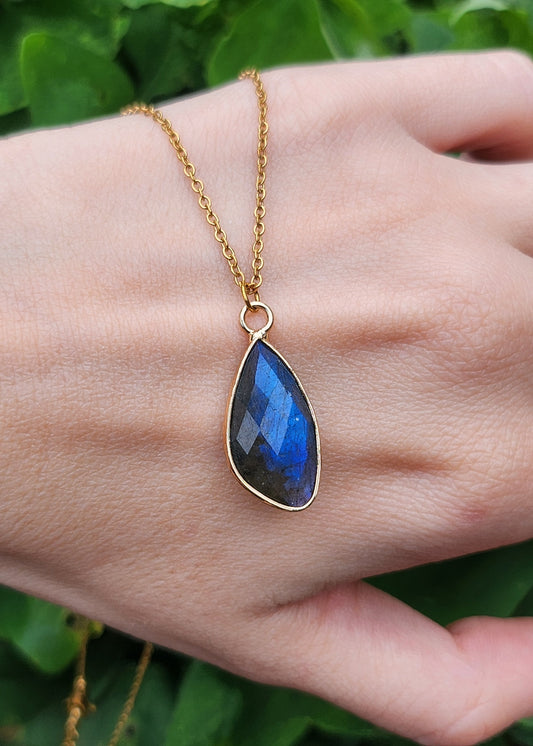 Collana Labradorite sfaccettata
