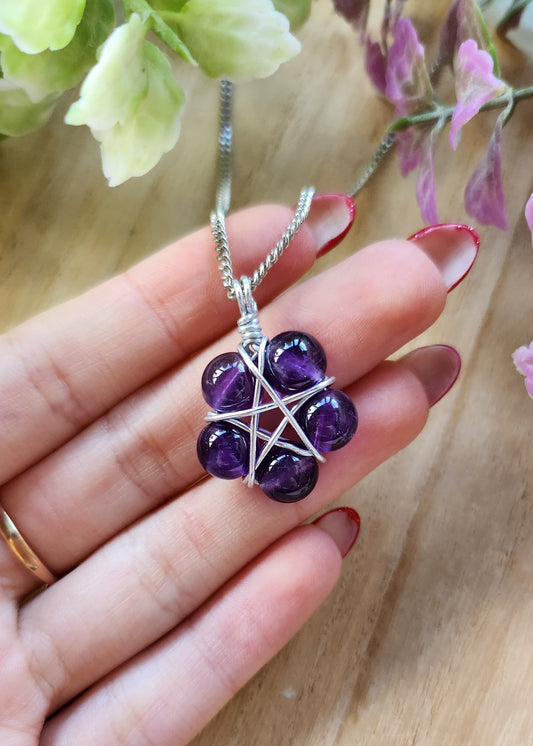 Collana Pentacolo Ametista