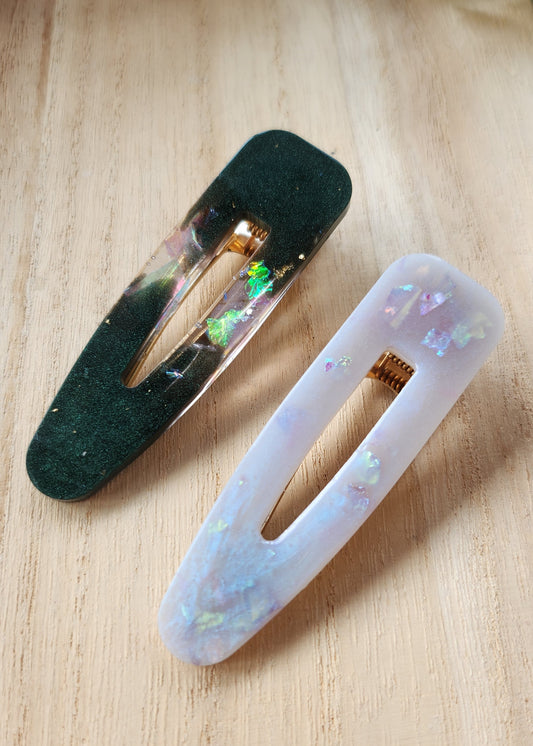 Set 2 Hair clip lilla e verde