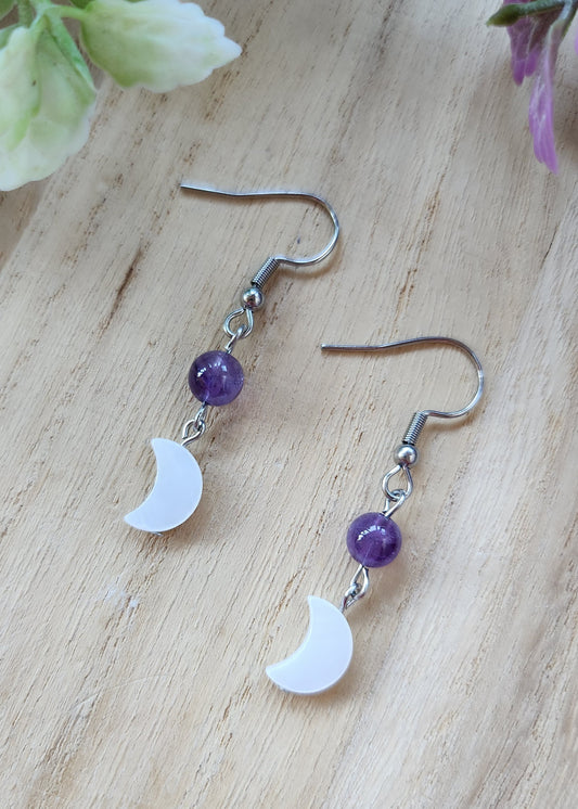 Orecchini pendenti luna