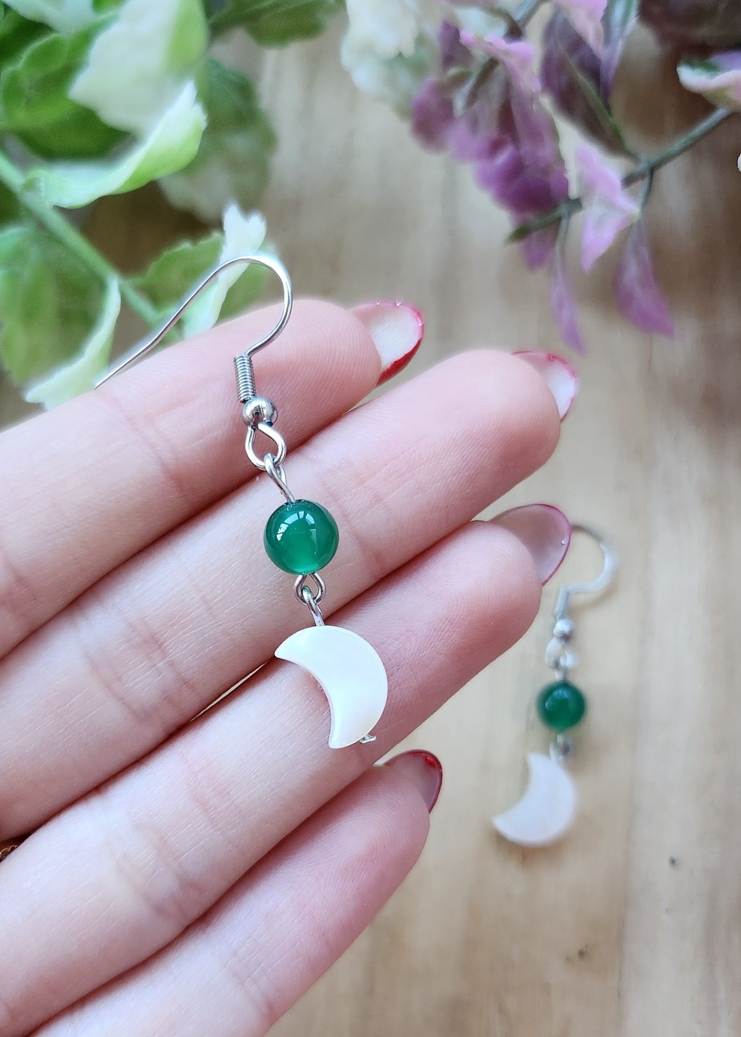 Orecchini pendenti luna