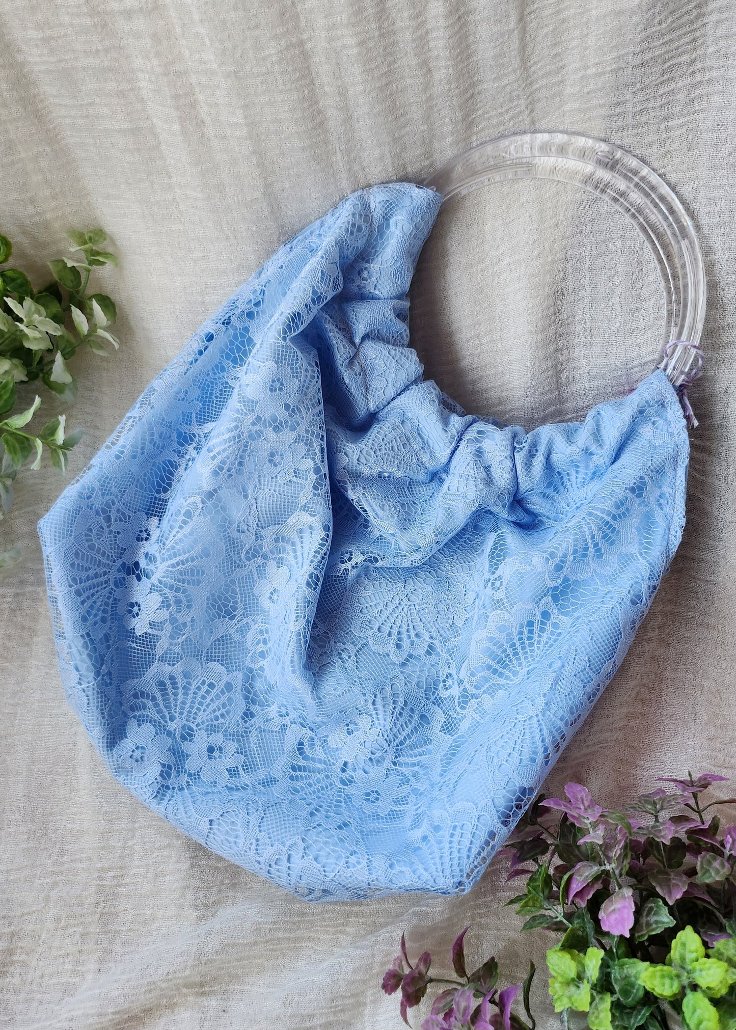 Borsa sacchetto baby blue