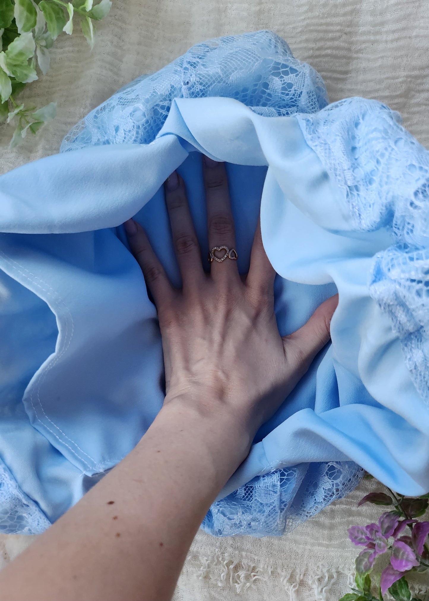 Borsa sacchetto baby blue