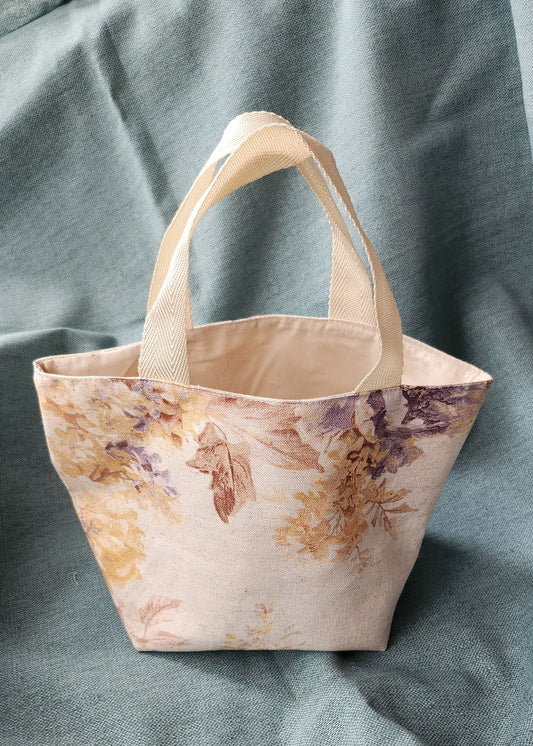 Borsa Artigianale fiori beige