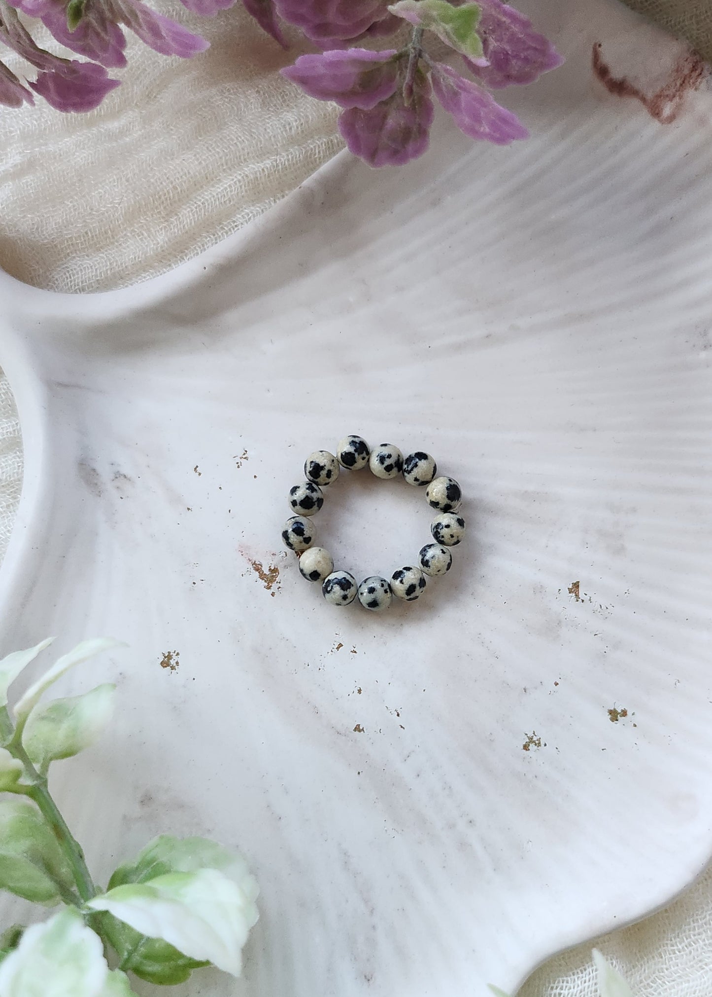 Anello a molla Diaspro dalmata