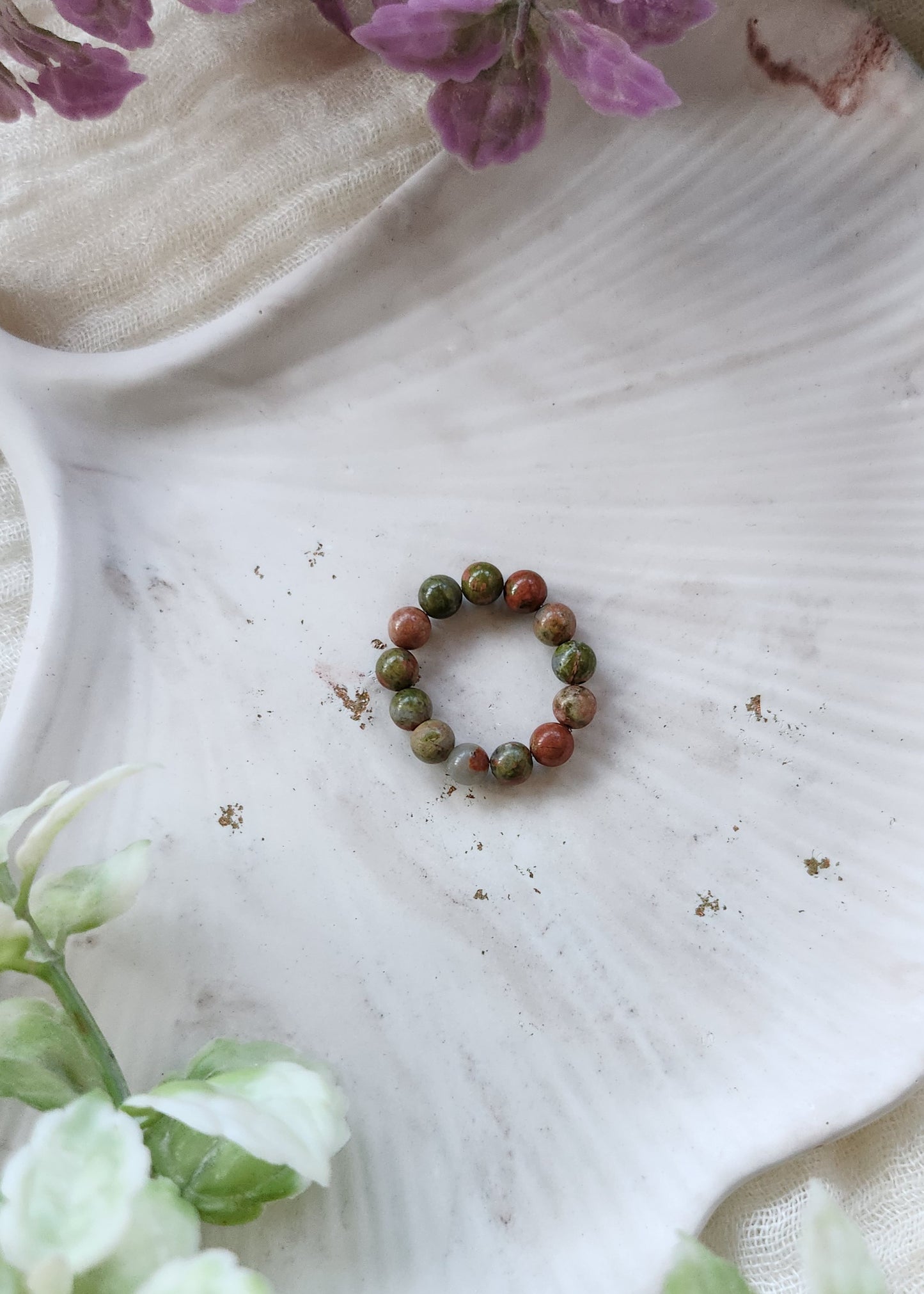 Anello a molla Unakite