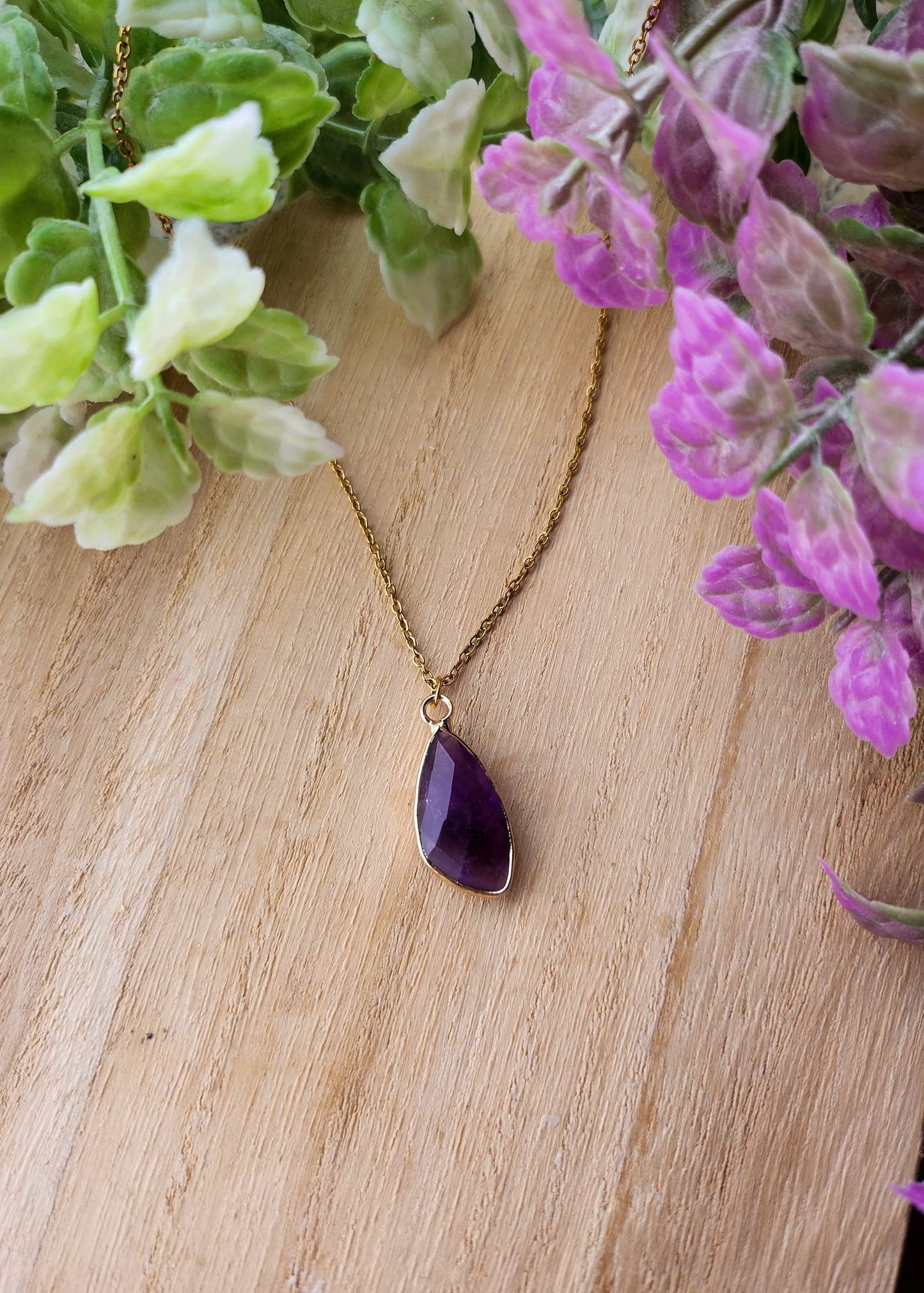 Collana Ametista sfaccettata