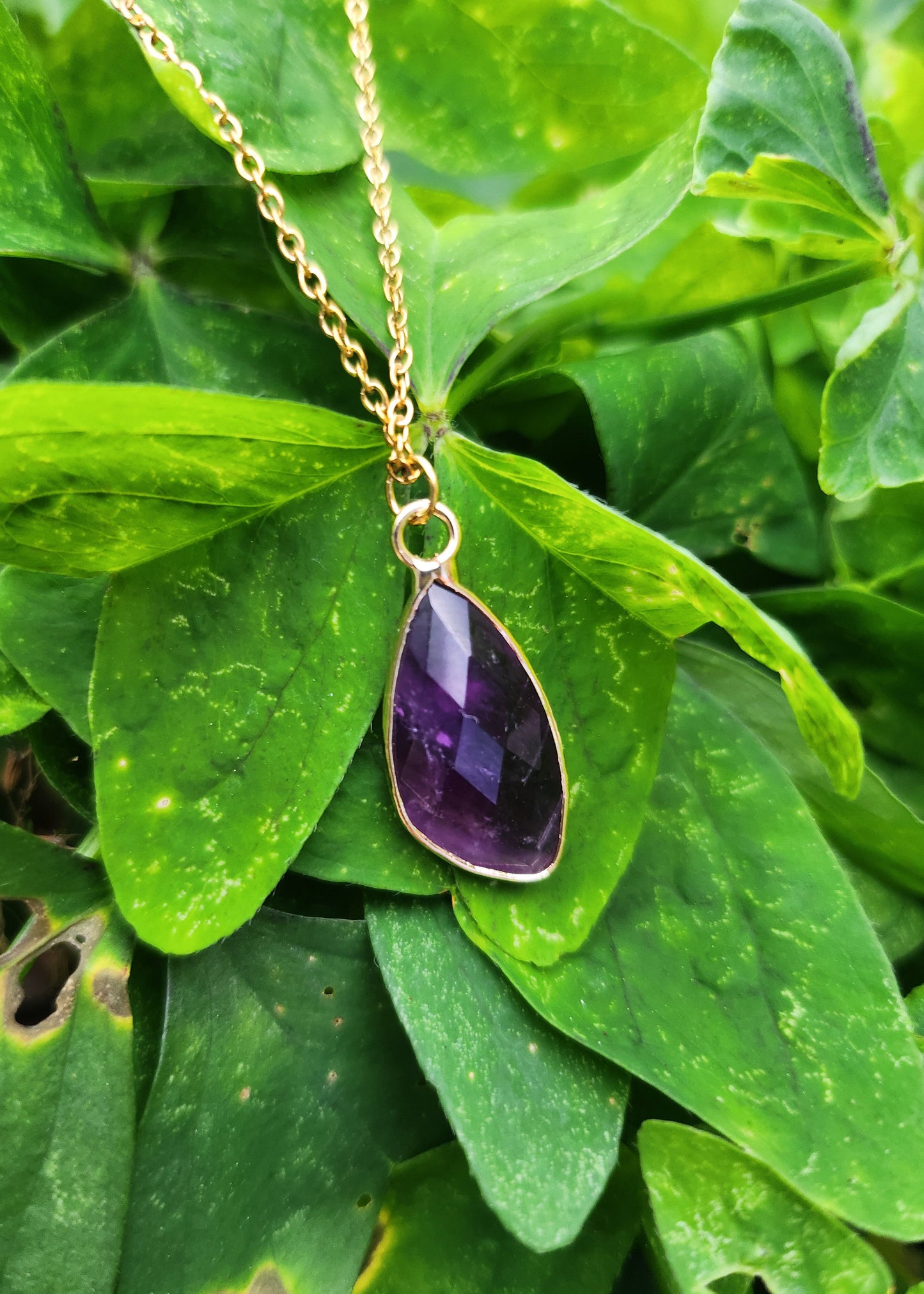 Collana Ametista sfaccettata