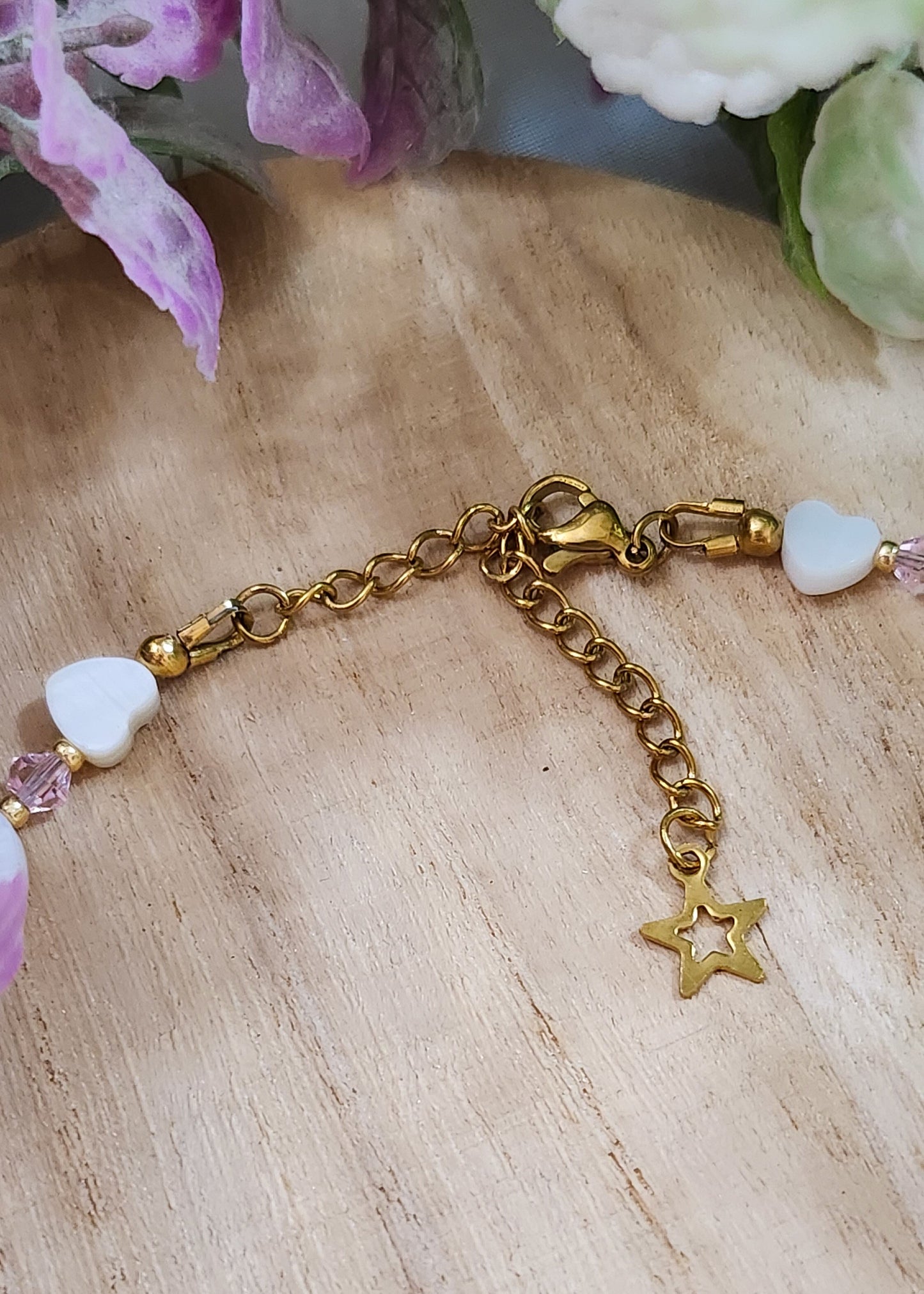 Collana girocollo cristalli swarovski e madreperla