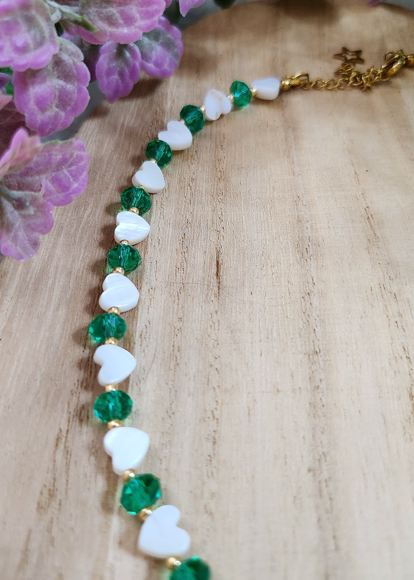 Collana girocollo cristalli swarovski e madreperla