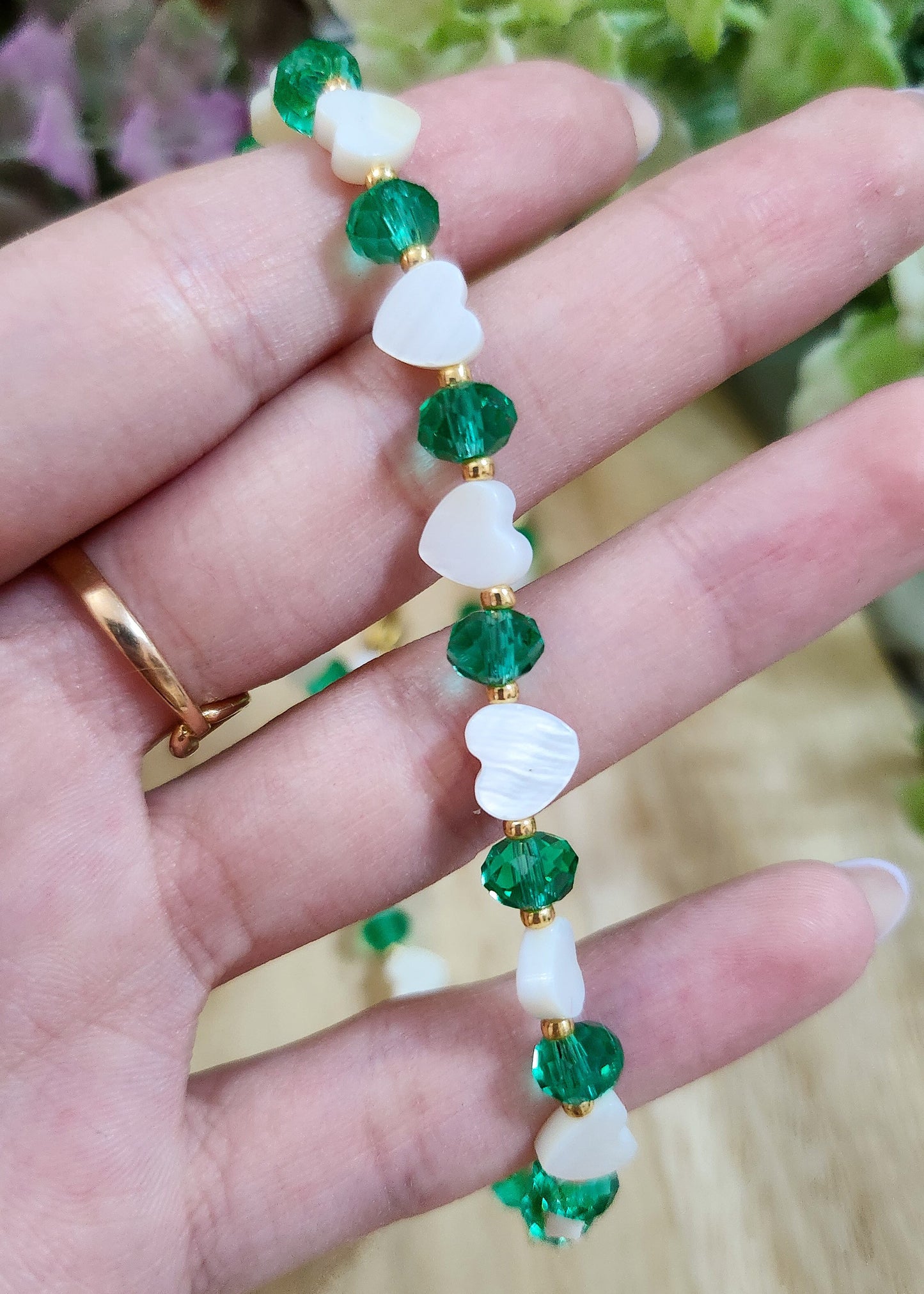 Collana girocollo cristalli swarovski e madreperla