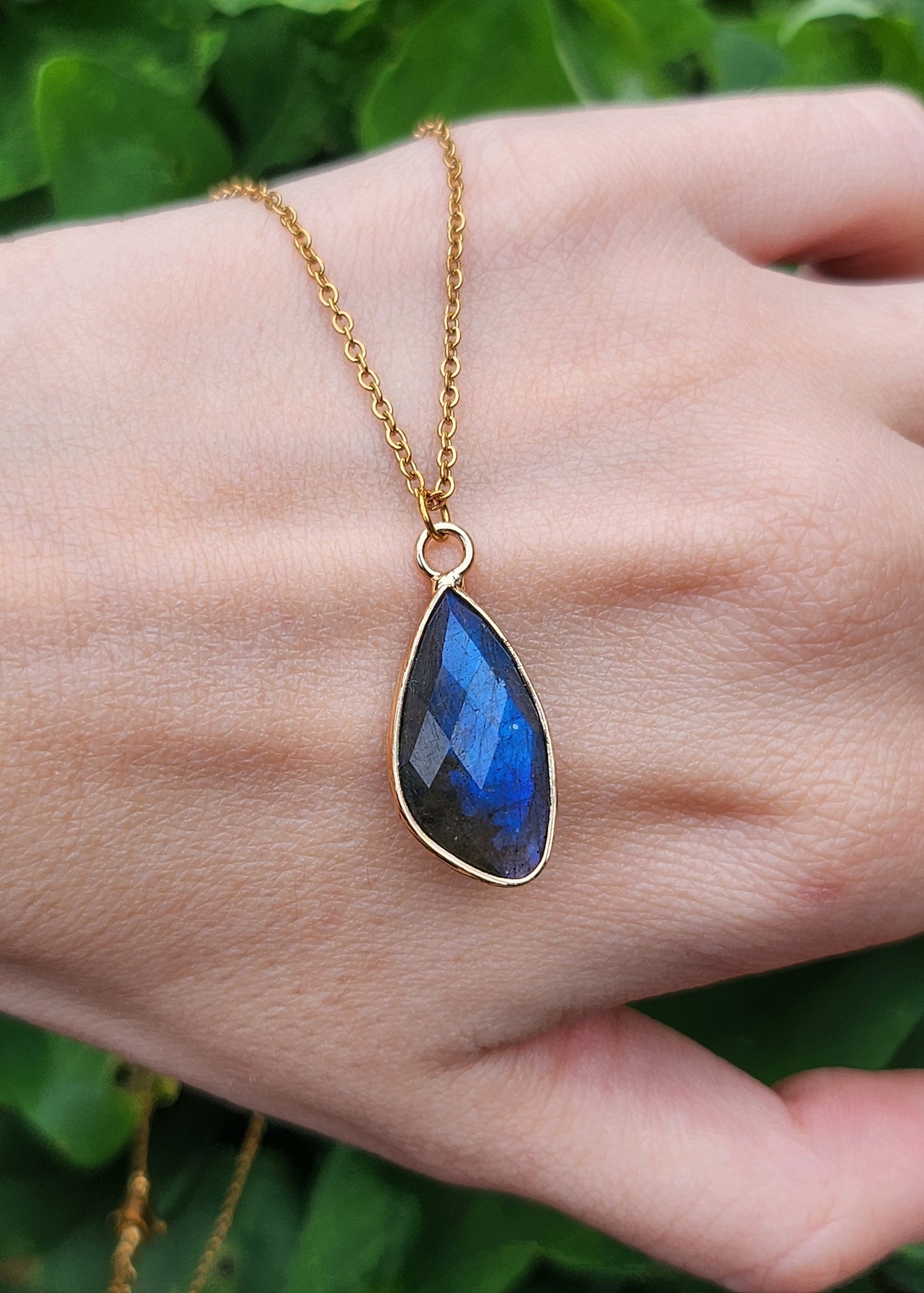 Collana Labradorite sfaccettata