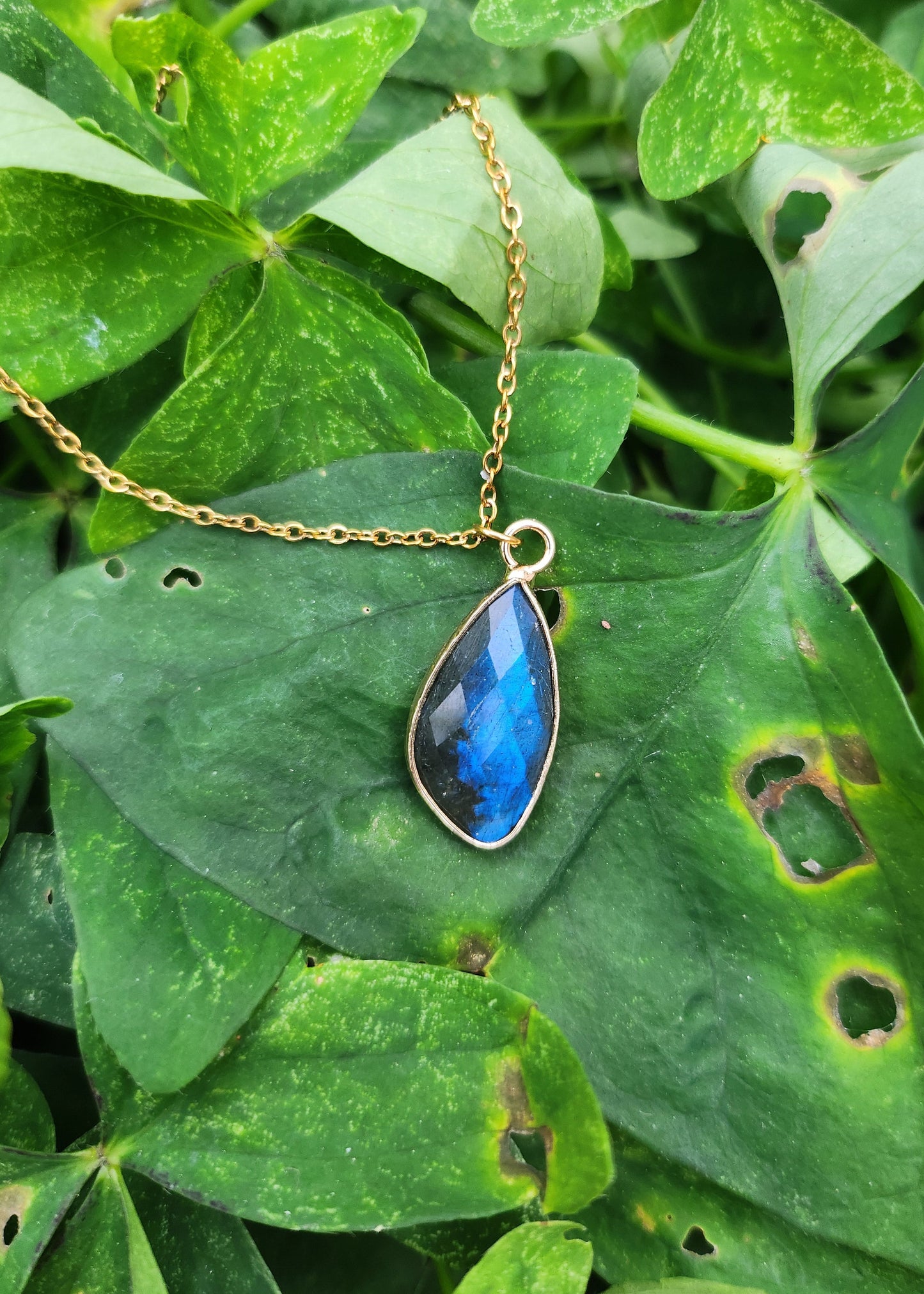 Collana Labradorite sfaccettata