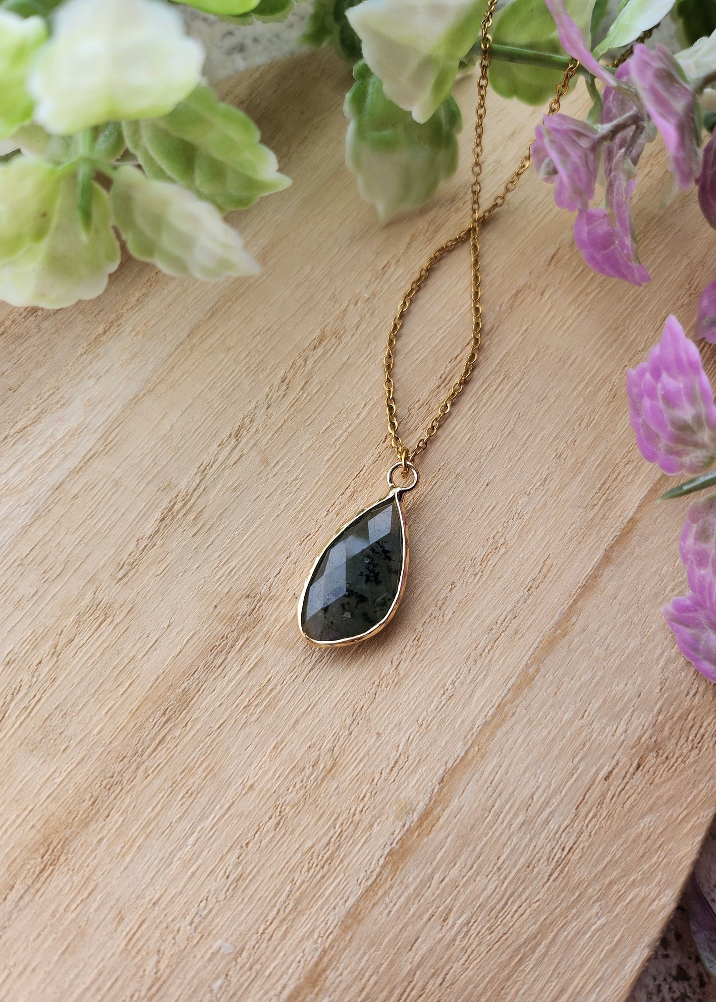 Collana Labradorite sfaccettata