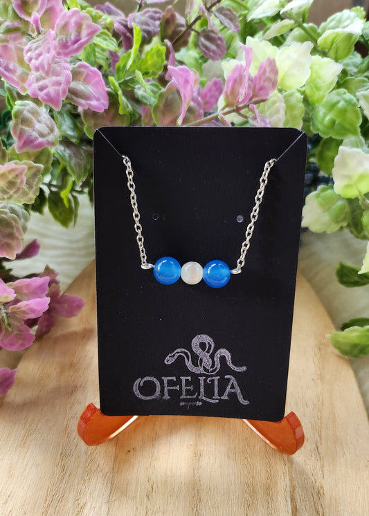 Collana Planetario Agata blu