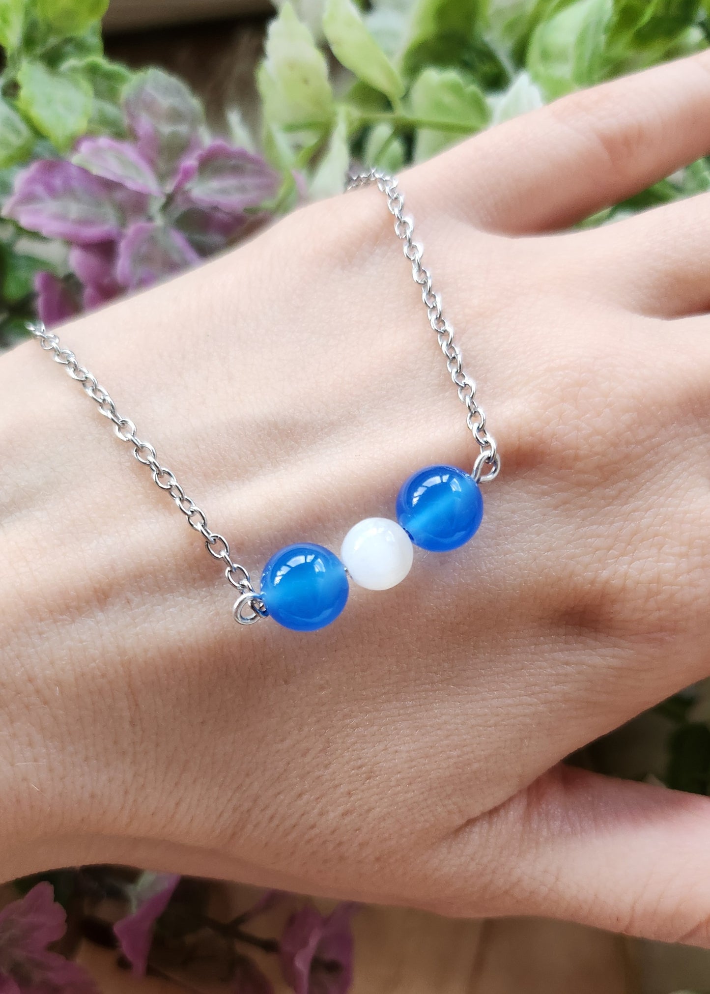 Collana Planetario Agata blu