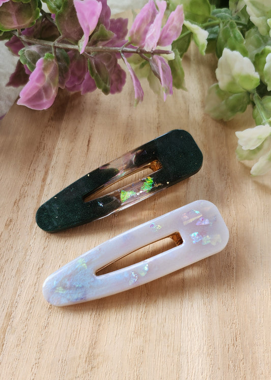 Set 2 Hair clip lilla e verde