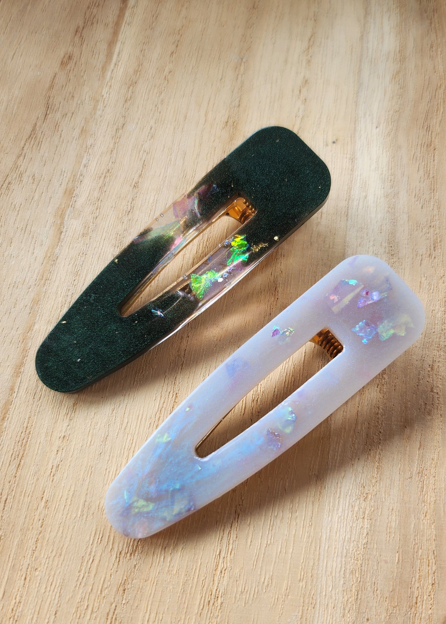 Set 2 Hair clip lilla e verde