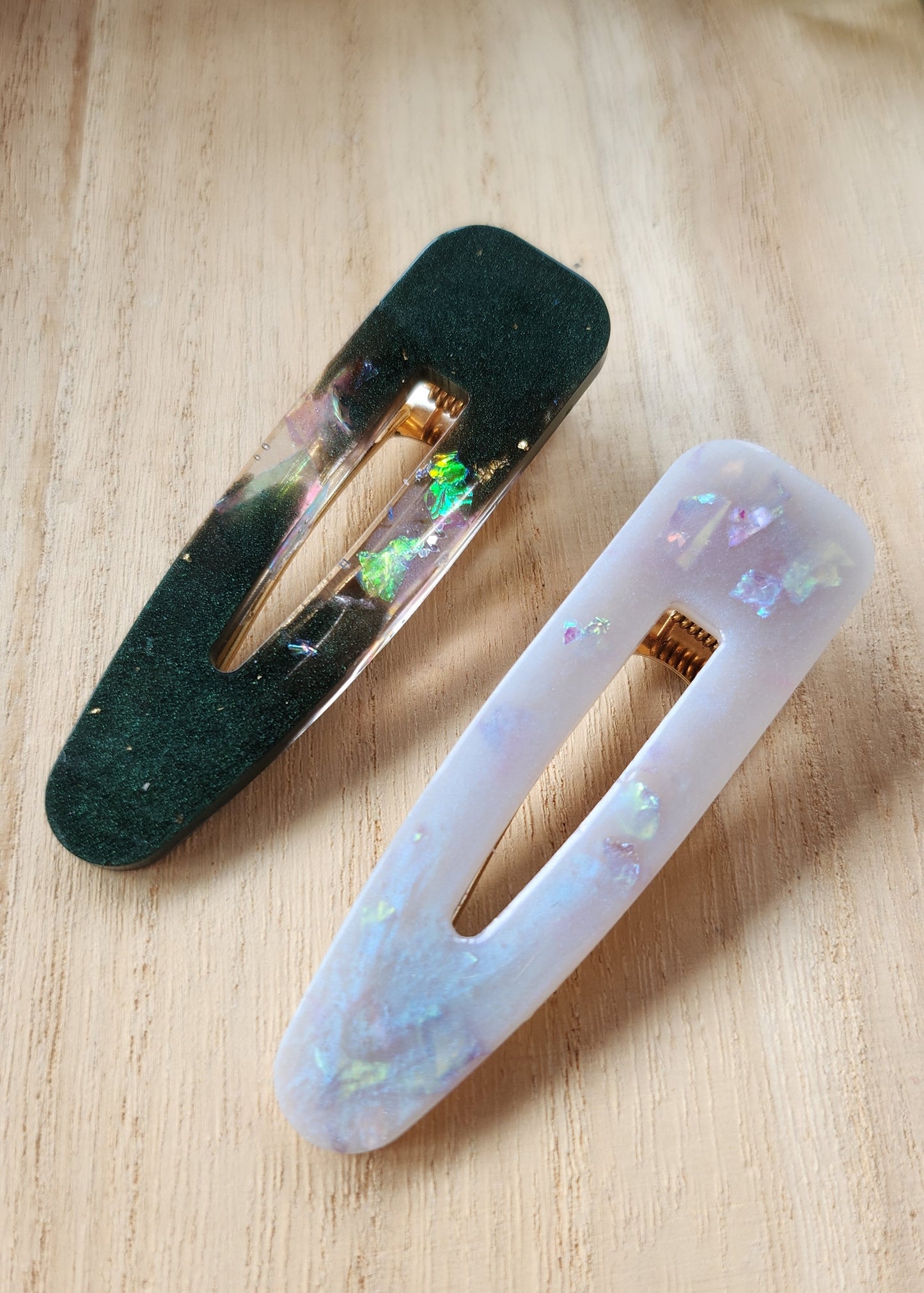 Set 2 Hair clip lilla e verde