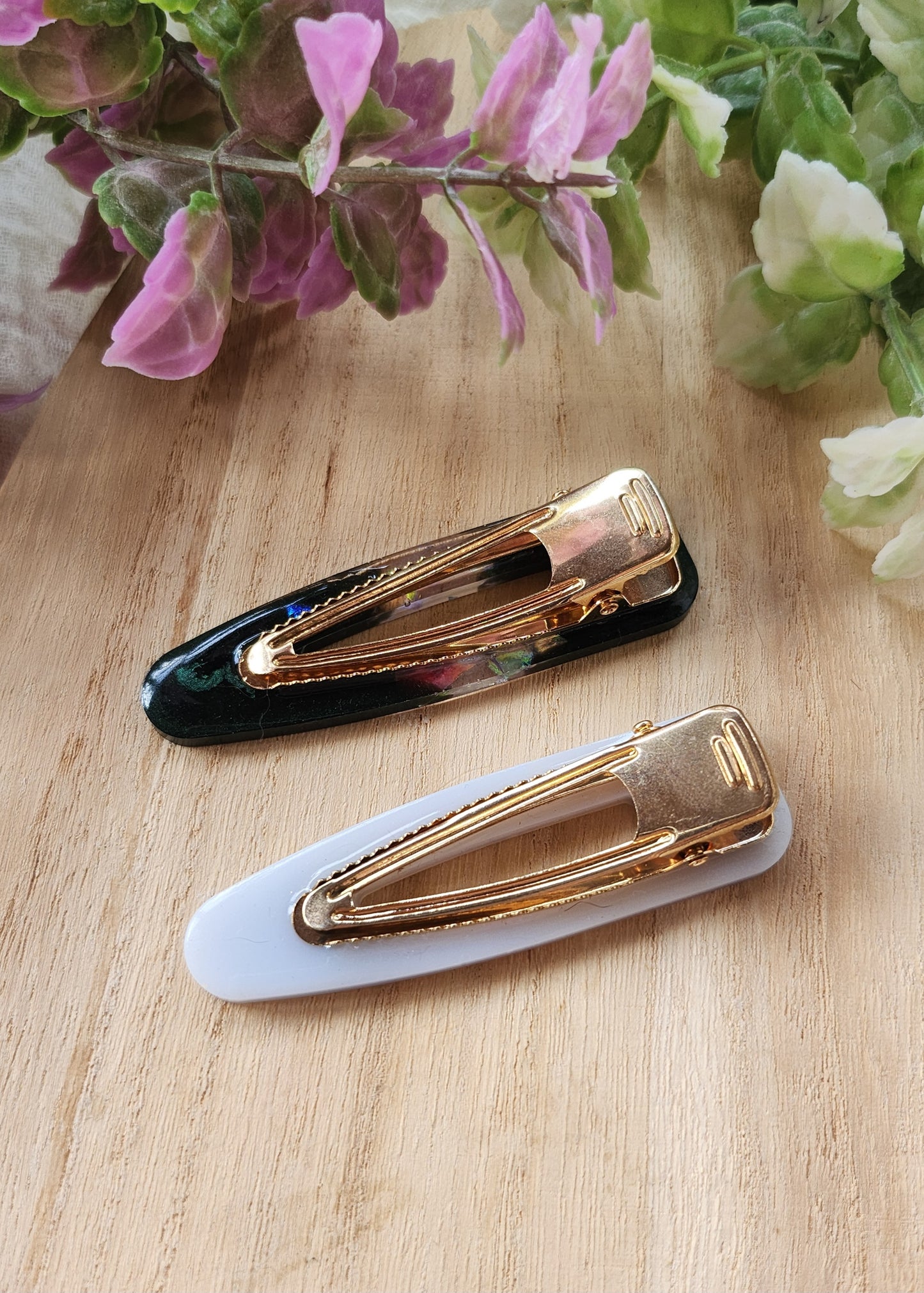 Set 2 Hair clip lilla e verde