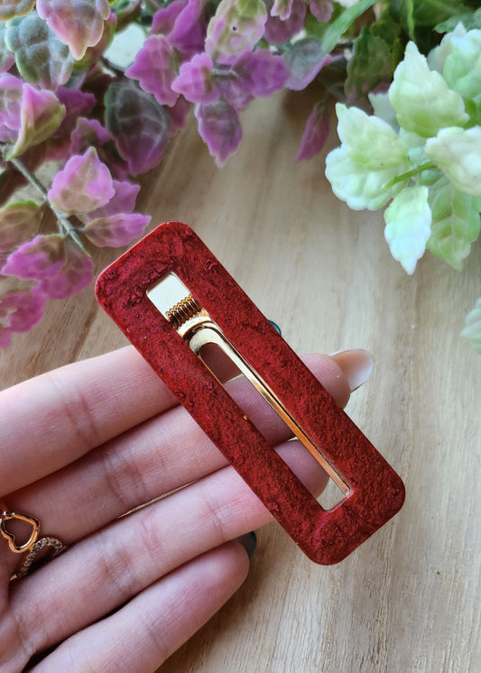 Hair clip rossa