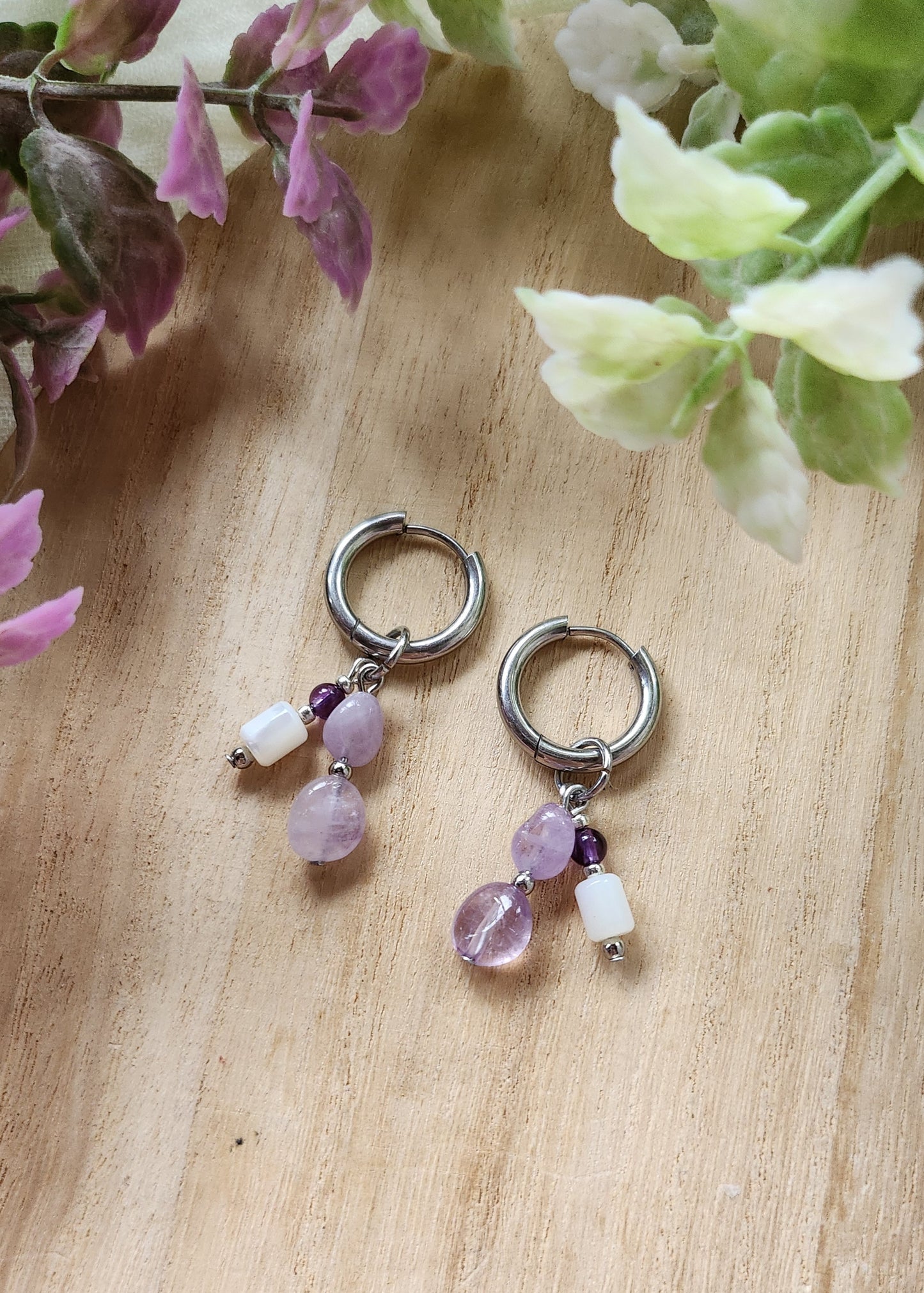 Orecchini Ametista e Madreperla
