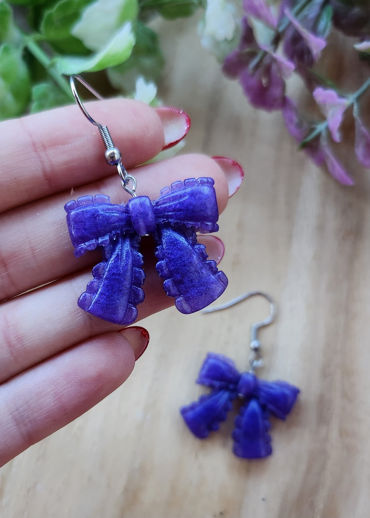 Orecchini Fiocco in resina