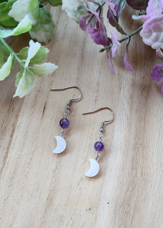 Orecchini pendenti luna