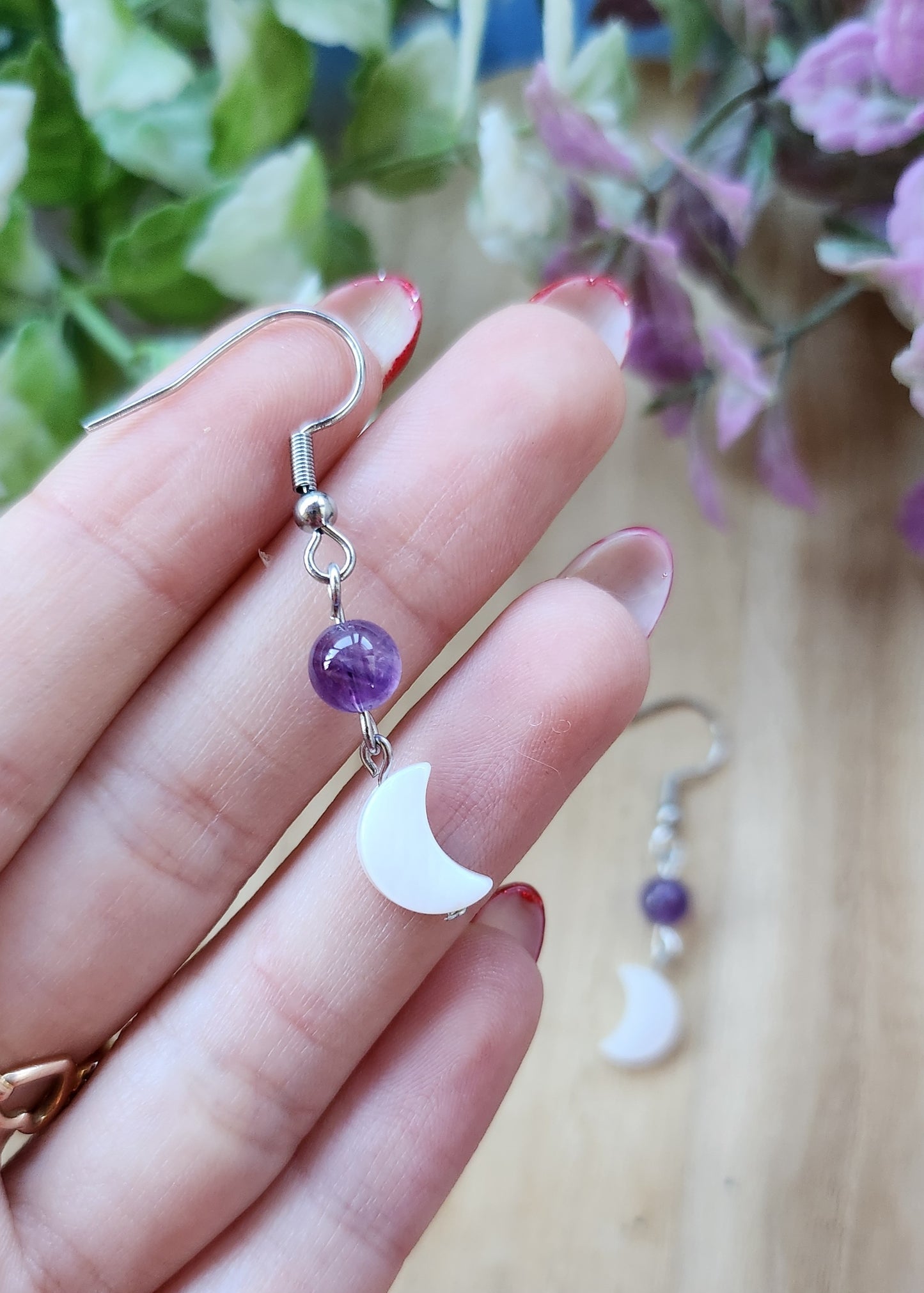 Orecchini pendenti luna