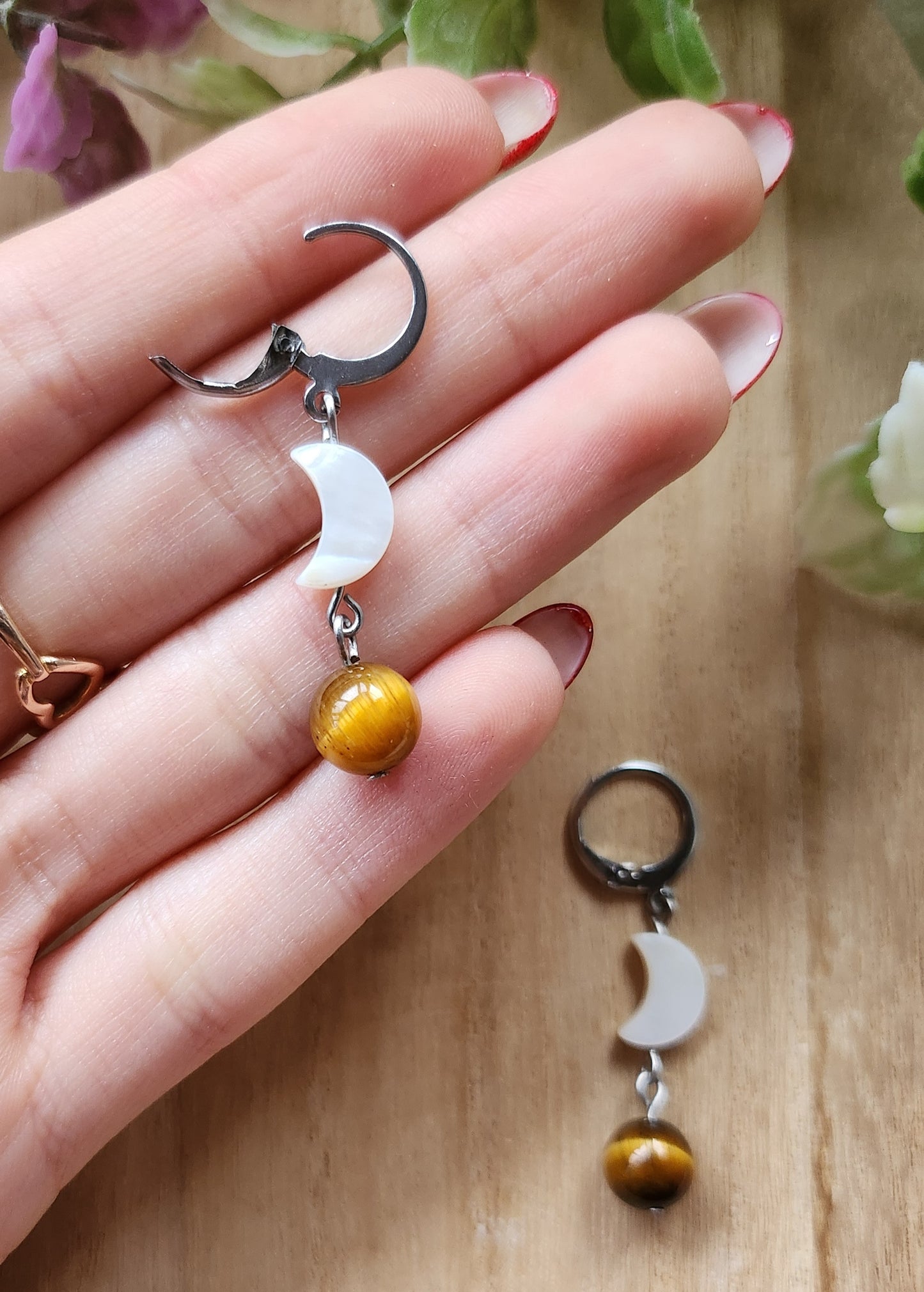 Orecchini pendenti Luna