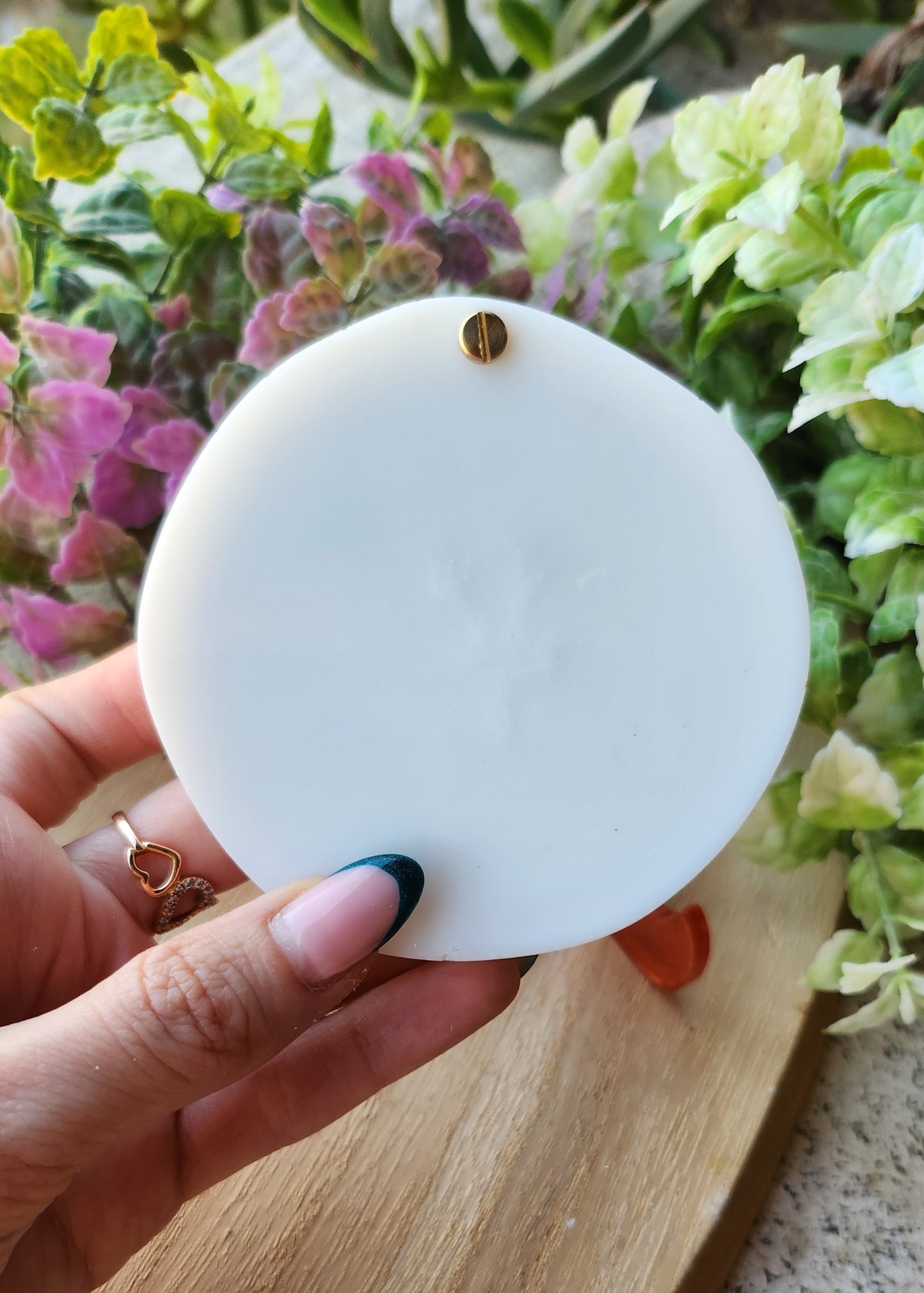 Specchietto da borsetta in resina epossidica